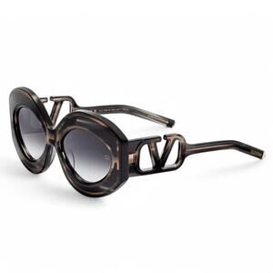 New! Valentino V SOUL II VLS 128A Chic Black Sunglasses, Authentic